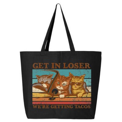 Get In Loser We're Getting Tacos Cats 25L Jumbo Tote