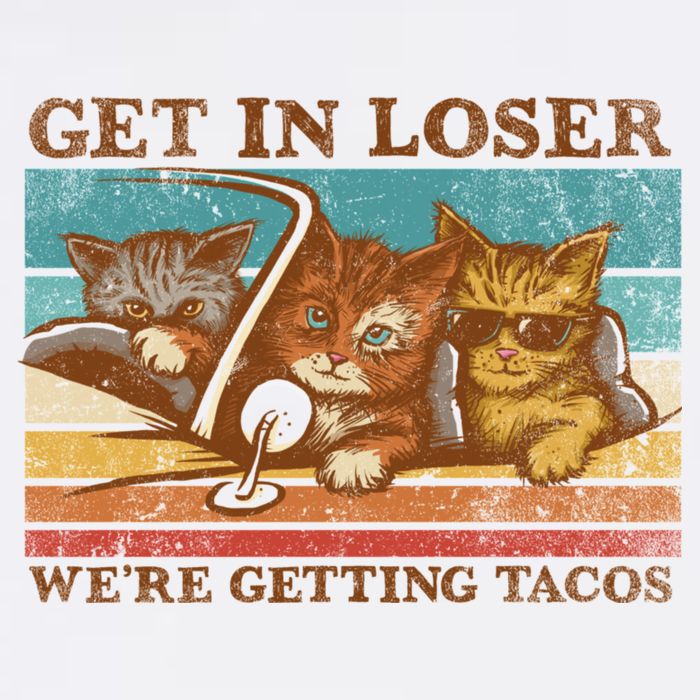 Get In Loser We're Getting Tacos Cats Mug