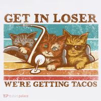 Get In Loser We're Getting Tacos Cats Mesh Reversible Basketball Jersey Tank