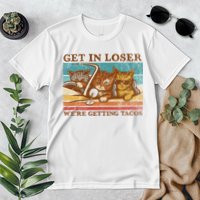 Get In Loser We're Getting Tacos Cats Premium T-Shirt