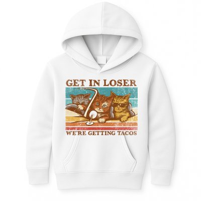 Get In Loser We're Getting Tacos Cats Kids Hoodie