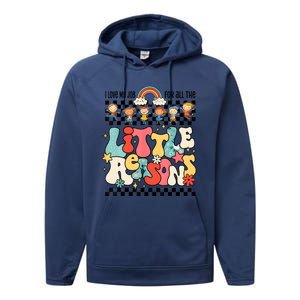 Groovy I Love My Job For All The Little Reasons Teacher Performance Fleece Hoodie