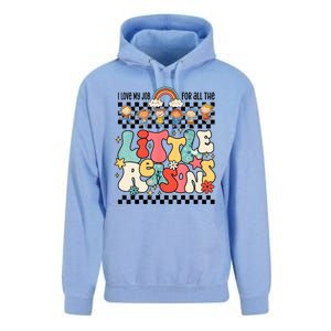 Groovy I Love My Job For All The Little Reasons Teacher Unisex Surf Hoodie