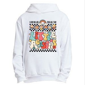 Groovy I Love My Job For All The Little Reasons Teacher Urban Pullover Hoodie