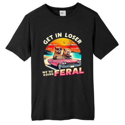 Get In Loser Were Going Feral Capybara Lovers Tall Fusion ChromaSoft Performance T-Shirt