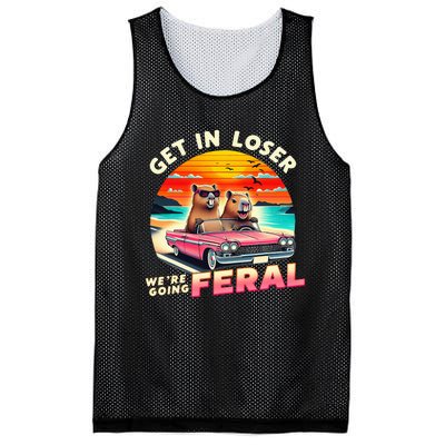 Get In Loser Were Going Feral Capybara Lovers Mesh Reversible Basketball Jersey Tank