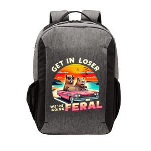 Get In Loser Were Going Feral Capybara Lovers Vector Backpack