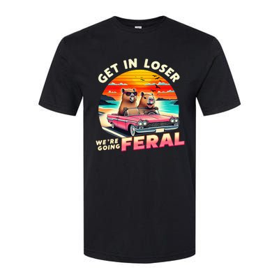 Get In Loser Were Going Feral Capybara Lovers Softstyle CVC T-Shirt