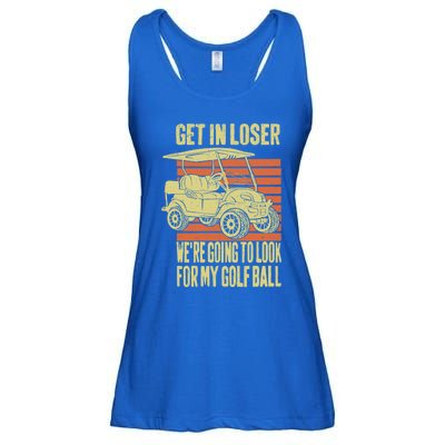 Get In Loser WeRe Playing Golf Funny Golfer Golf Car Father Gift Ladies Essential Flowy Tank