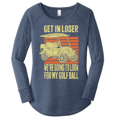 Get In Loser WeRe Playing Golf Funny Golfer Golf Car Father Gift Women's Perfect Tri Tunic Long Sleeve Shirt