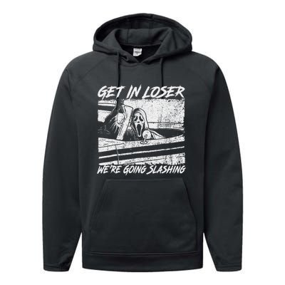 Get In Loser WeRe Going Slashing Horror Halloween Character Performance Fleece Hoodie