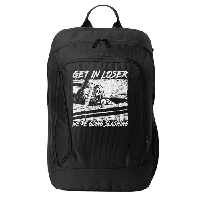 Get In Loser WeRe Going Slashing Horror Halloween Character City Backpack