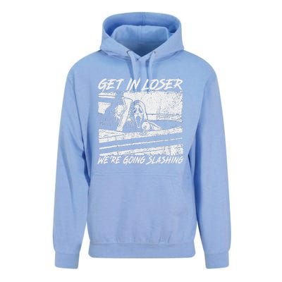 Get In Loser WeRe Going Slashing Horror Halloween Character Unisex Surf Hoodie