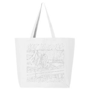 Get In Loser WeRe Going Slashing Horror Halloween Character 25L Jumbo Tote