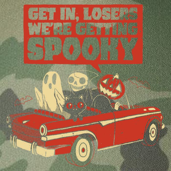 Get In Losers We're Getting Spooky Hallowen Legacy Tie Dye Trucker Hat
