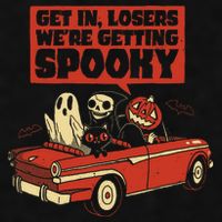 Get In Losers We're Getting Spooky Hallowen Ladies PosiCharge Tri-Blend Wicking Tank