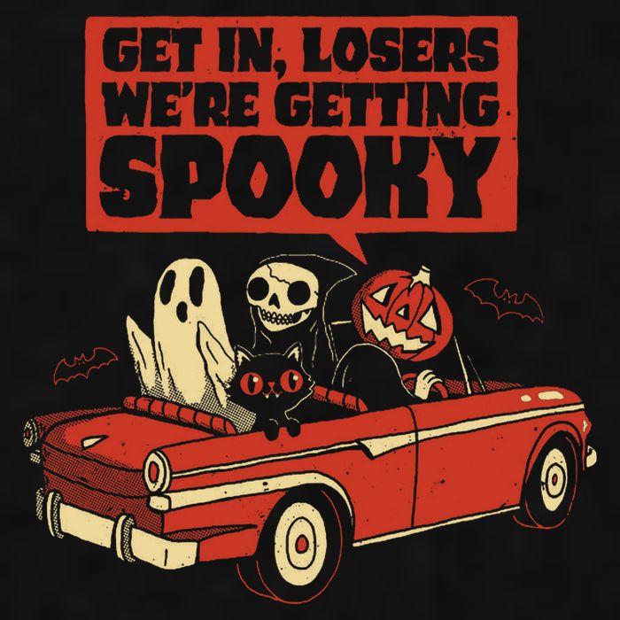 Get In Losers We're Getting Spooky Hallowen Ladies PosiCharge Tri-Blend Wicking Tank