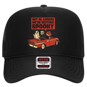 Get In Losers We're Getting Spooky Hallowen High Crown Mesh Back Trucker Hat