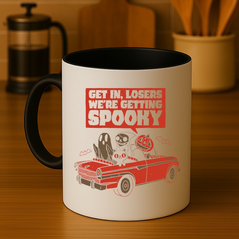 Get In Losers We're Getting Spooky Hallowen Mug