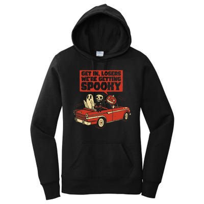 Get In Losers We're Getting Spooky Hallowen Women's Pullover Hoodie