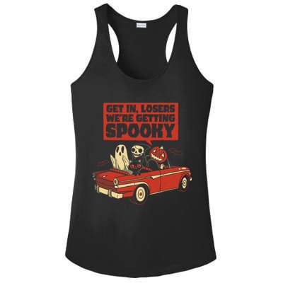 Get In Losers We're Getting Spooky Hallowen Ladies PosiCharge Competitor Racerback Tank