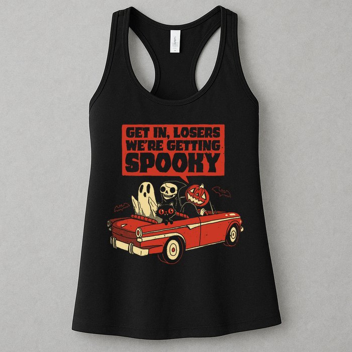 Get In Losers We're Getting Spooky Hallowen Womens Tank Top