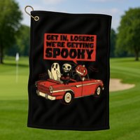 Get In Losers We're Getting Spooky Hallowen Golf Towel