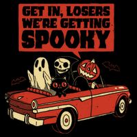 Get In Losers We're Getting Spooky Hallowen Women's V-Neck T-Shirt