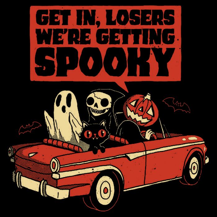 Get In Losers We're Getting Spooky Hallowen Women's V-Neck T-Shirt