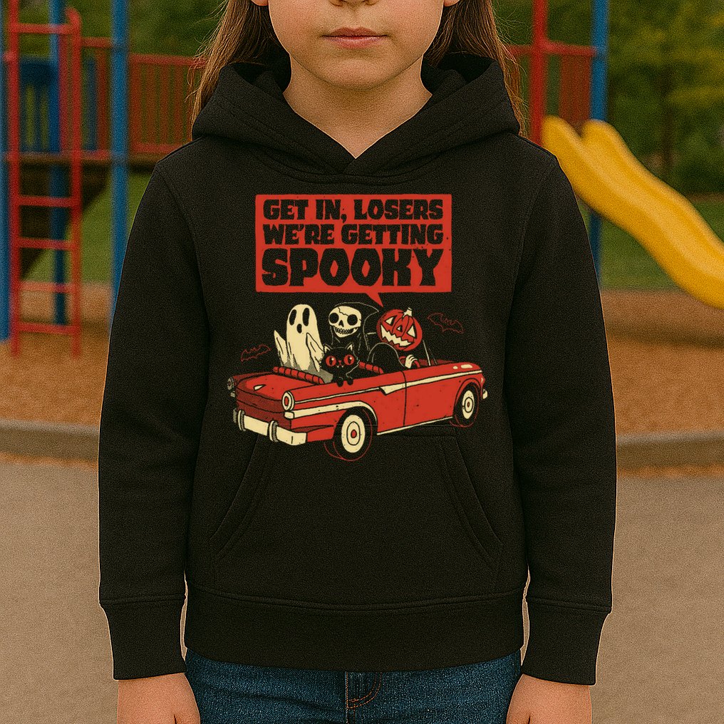 Get In Losers We're Getting Spooky Hallowen Kids Hoodie