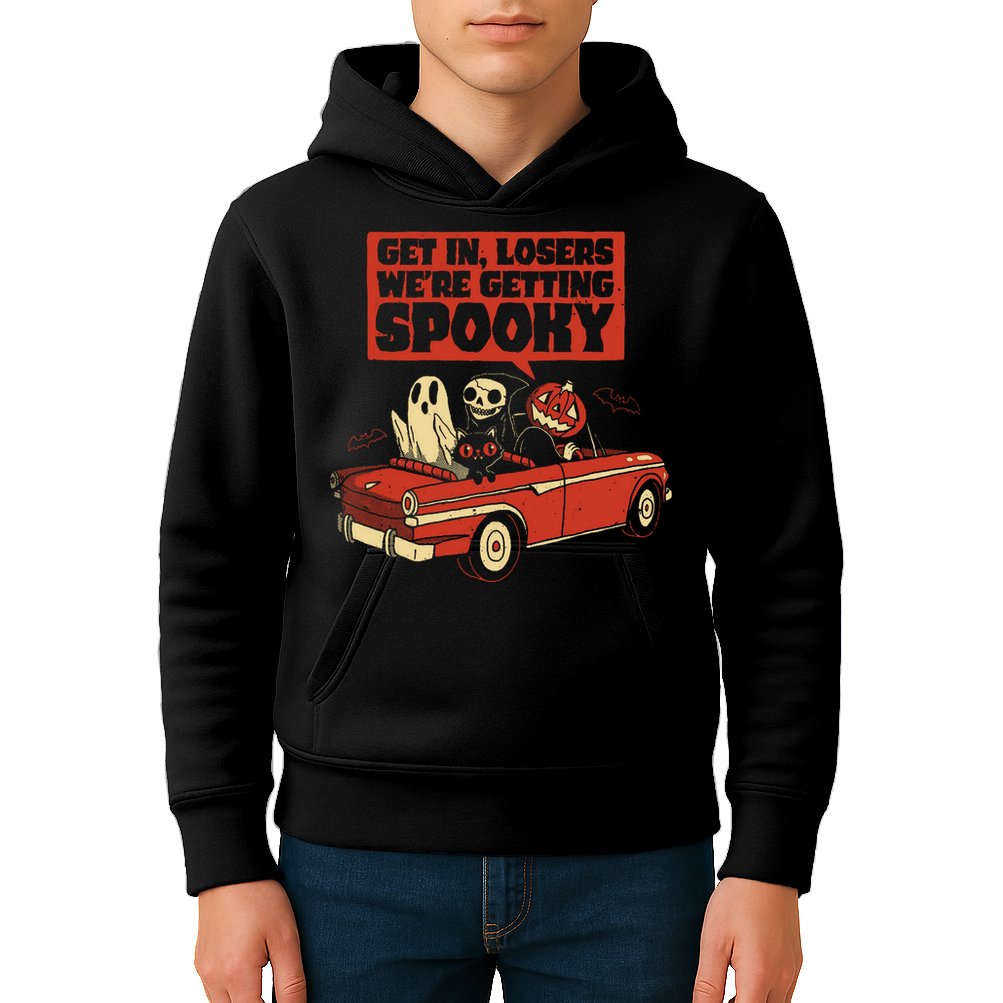 Get In Losers We're Getting Spooky Hallowen Kids Hoodie