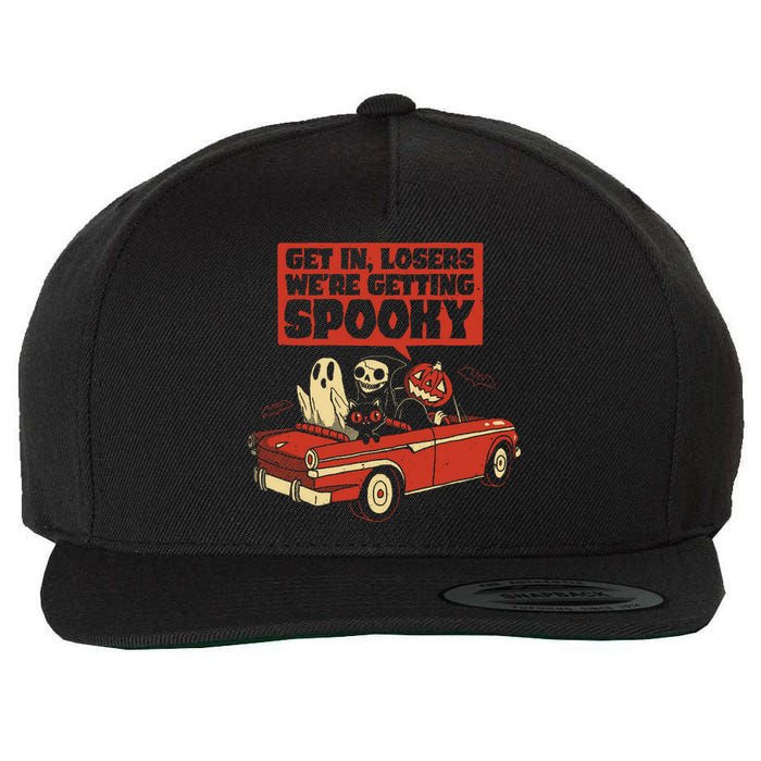 Get In Losers We're Getting Spooky Hallowen Wool Snapback Cap