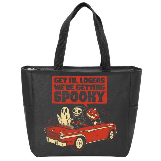 Get In Losers We're Getting Spooky Hallowen Zip Tote Bag