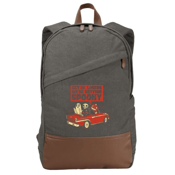 Get In Losers We're Getting Spooky Hallowen Cotton Canvas Backpack