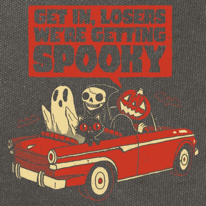 Get In Losers We're Getting Spooky Hallowen Cotton Canvas Backpack