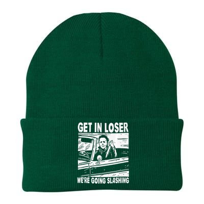 Get In Loser We Are Going Slashing Graphic Knit Cap Winter Beanie