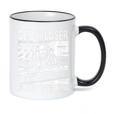 Get In Loser We Are Going Slashing Graphic 11oz Black Color Changing Mug