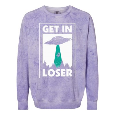 Get In Loser Alien Colorblast Crewneck Sweatshirt