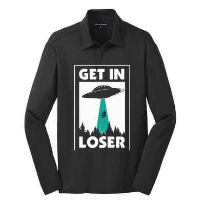 Get In Loser Alien Silk Touch Performance Long Sleeve Polo