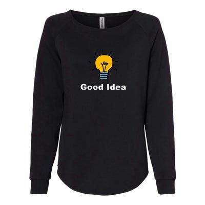 Good Idea | Light Bulbs Womens California Wash Sweatshirt