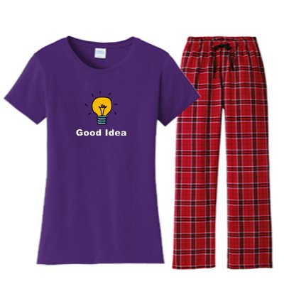 Good Idea | Light Bulbs Women's Flannel Pajama Set