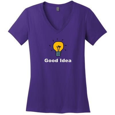 Good Idea | Light Bulbs Women's V-Neck T-Shirt