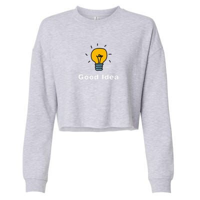 Good Idea | Light Bulbs Cropped Pullover Crew