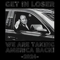 Get In Loser We Are Talking America Back Trump 2024 7-Panel Snapback Hat