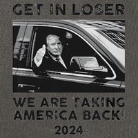 Get In Loser We Are Talking America Back Trump 2024 Cotton Canvas Backpack