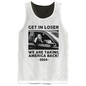 Get In Loser We Are Talking America Back Trump 2024 Mesh Reversible Basketball Jersey Tank