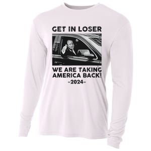 Get In Loser We Are Talking America Back Trump 2024 Cooling Performance Long Sleeve Crew