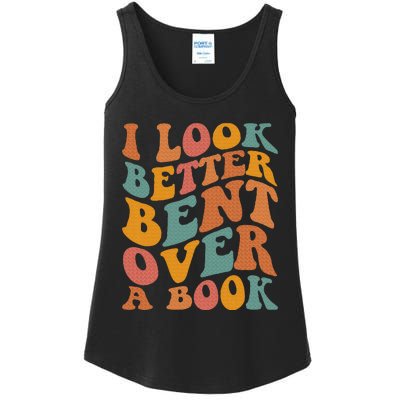 Groovy I Look Better Bent Over A Book Funny Book Readers Ladies Essential Tank