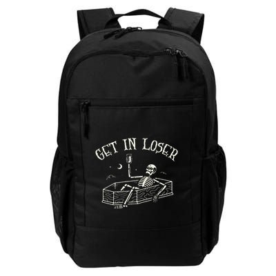 Get In Loser Skeleton In Coffin Spooky Halloween Costume Sweat Daily Commute Backpack