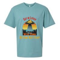 Get In Loser WeRe Gonna Do Some Butt Stuff Funny Ufo Meme Sueded Cloud Jersey T-Shirt